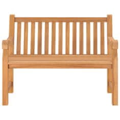 Greatstore Zahradní lavice s poduškou 120 cm masivní teak