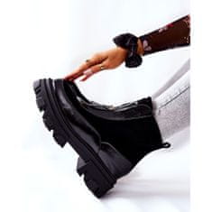 Laura Messi Kožené boty Black velikost 38