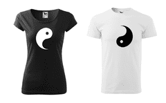 Fenomeno Set triček Yin Yang Velikost dámské: XS, Velikost pánské: S, Barva trička: Obě bílé