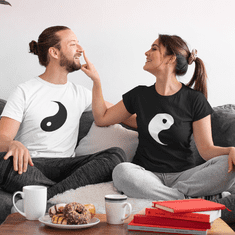 Fenomeno Set triček Yin Yang Velikost dámské: XS, Velikost pánské: S, Barva trička: Obě bílé