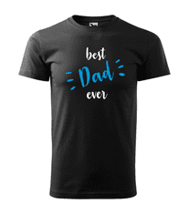Fenomeno Pánské tričko Best dad - černé Velikost: 4XL