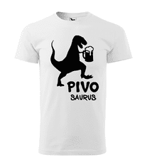 Fenomeno Pánské tričko Pivosaurus - bílé Velikost: 3XL