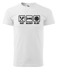 Fenomeno Pánské tričko - Eat sleep florbal - bílé Velikost: S