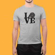 Fenomeno Pánské tričko - Love(volejbal) - šedé Velikost: 2XL