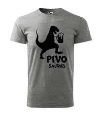 Fenomeno Pánské tričko Pivosaurus - šedé Velikost: 3XL
