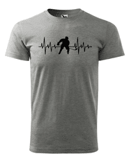 Fenomeno Pánské tričko - Tep(hokej) - šedé Velikost: S