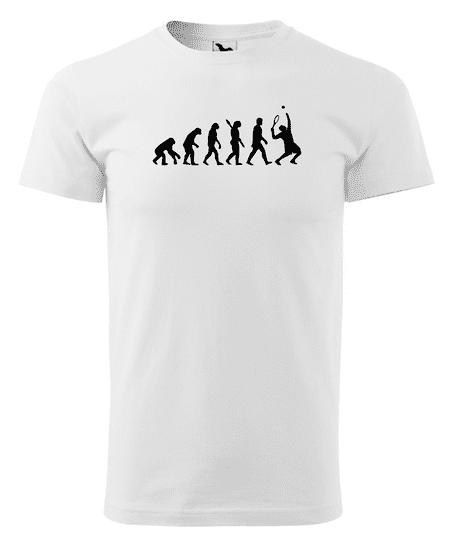 Fenomeno Pánské tričko - Evoluce tenisty - bílé Velikost: S