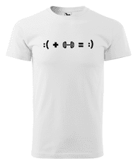 Fenomeno Pánské tričko - Smile(posilovna) - bílé Velikost: S