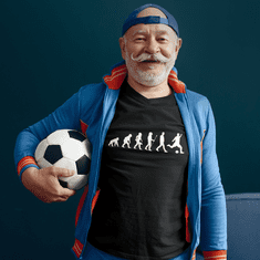 Fenomeno Pánské tričko - Evoluce fotbalisty - černé Velikost: L