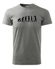 Fenomeno Pánské tričko - Evoluce golfisty - šedé Velikost: S