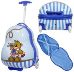 MONOPOL Dětský kufr Teddy Blue XS