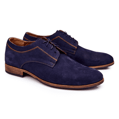 Kožené boty Bednarek 684 navy blue velikost 40