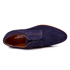 Kožené boty Bednarek 684 navy blue velikost 40