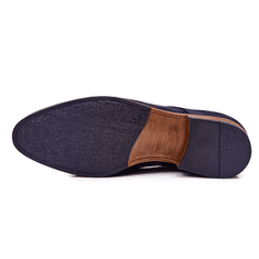 Kožené boty Bednarek 684 navy blue velikost 40