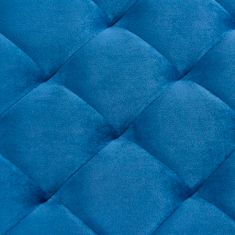 Greatstore Lavice 97 cm modrá sametová tkanina a nerezová ocel