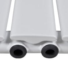 Greatstore Lamelový radiátor bílý 542 mm x 1500 mm + tyč na ručníky 542 mm