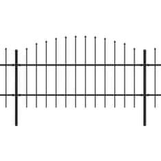 Vidaxl Zahradní plot s hroty ocel (0,75–1) x 10,2 m černý