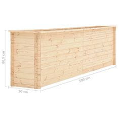 Greatstore Zahradní vyvýšený záhon 300x50x80,5 cm borové dřevo 19 mm