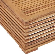Greatstore Zahradní stůl 69,5 x 69,5 x 31 cm masivní teakové dřevo