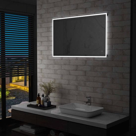 shumee vidaXL Koupelnové zrcadlo s LED a dotykovým senzorem 100x60 cm