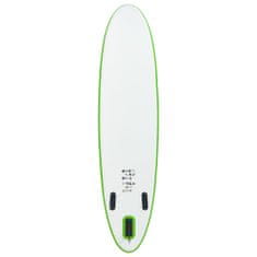 Greatstore Nafukovací SUP paddleboard zeleno-bílý