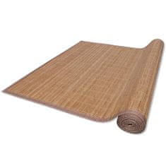 Greatstore Obdélníková hnědá bambusová rohož / koberec 80 x 300 cm