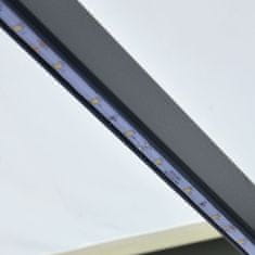 Vidaxl Ručně zatahovací markýza s LED světlem 300 x 250 cm krémová