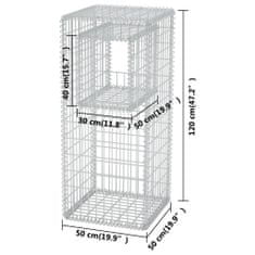 Vidaxl Gabionový sloup / truhlík ocelový 50 x 50 x 120 cm