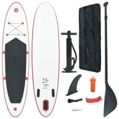 Greatstore Nafukovací Stand Up Paddleboard červeno-bílý