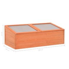 Greatstore Skleník 100 x 50 x 34 cm dřevo