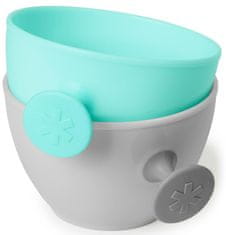 Skip hop  Set jídelní s hrnkem 5 ks Easy-Feed Mealtime Set Teal / Grey 6m +