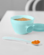 Skip hop  Set jídelní s hrnkem 5 ks Easy-Feed Mealtime Set Teal / Grey 6m +