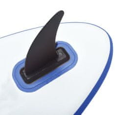 Greatstore Nafukovací Stand Up Paddleboard s plachtou modrobílý