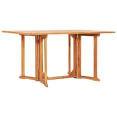 Greatstore Skládací zahradní stůl Butterfly 150 x 90 x 75 cm masivní teak