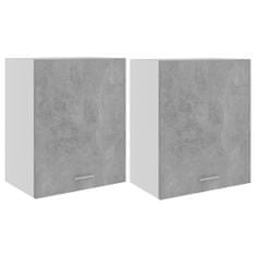 Greatstore Kuchyňské skříňky 2 ks betonově šedé 50x31x60 cm dřevotříska
