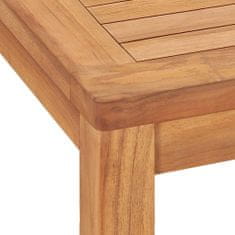 Greatstore Zahradní jídelní stůl 140 x 80 x 77 cm masivní teakové dřevo