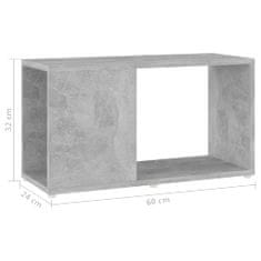 Greatstore TV skříňka betonově šedá 60 x 24 x 32 cm dřevotříska