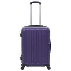 Vidaxl Sada skořepinových kufrů na kolečkách 3 ks fialová ABS