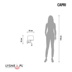 LYSNE.PL Nástěnné svítidlo CAPRI kartáčovaná ocel rámeček, cappuccino