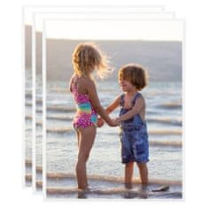 Greatstore Fotorámečky koláž 3 ks na zeď nebo stůl bílé 20 x 25 cm MDF