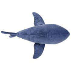 Greatstore Plyšový bílý žralok k mazlení modrobílý
