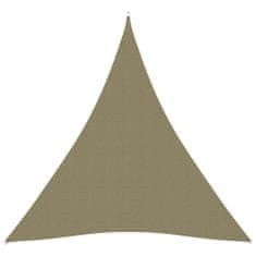 Greatstore Stínící plachta oxfordská látka trojúhelníková 3x4x4 m béžová