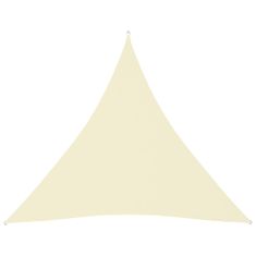 Greatstore Stínící plachta oxford trojúhelníková 4,5 x 4,5 x 4,5 m krémová