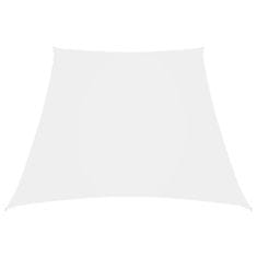 Greatstore Stínící plachta oxfordská látka lichoběžníková 3/4 x 2 m bílá
