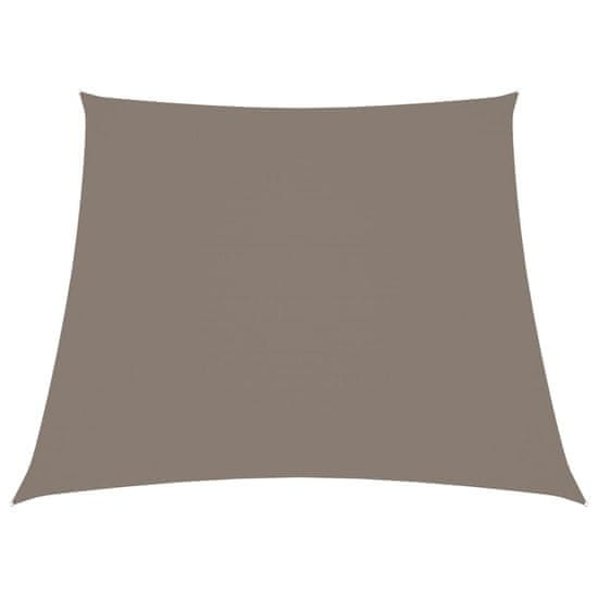 Greatstore Stínící plachta oxfordská látka lichoběžníková 3/4 x 2 m taupe