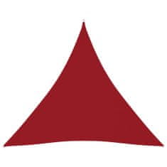 Greatstore Stínící plachta oxfordská látka trojúhelníková 3x3x3 m červená