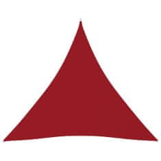 Greatstore Stínící plachta oxford trojúhelníková 3,6 x 3,6 x 3,6 m červená