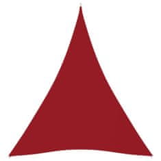 Greatstore Stínící plachta oxfordská látka trojúhelníková 3x4x4 m červená