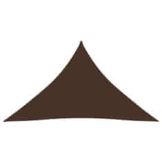 Greatstore Stínící plachta oxfordská látka trojúhelníková 3x3x4,24 m hnědá