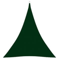Greatstore Stínící plachta oxfordská látka trojúhelník 3x4x4m tmavě zelená